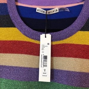 Alice + Olivia Sweaters - Alice + Olivia Rhodes Striped Rainbow Pullover Alice + Olivia Sweaters - Alice + Olivia Rhodes Striped Rainbow Pullover
